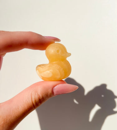 Orange Calcite Duck Halo Quartz